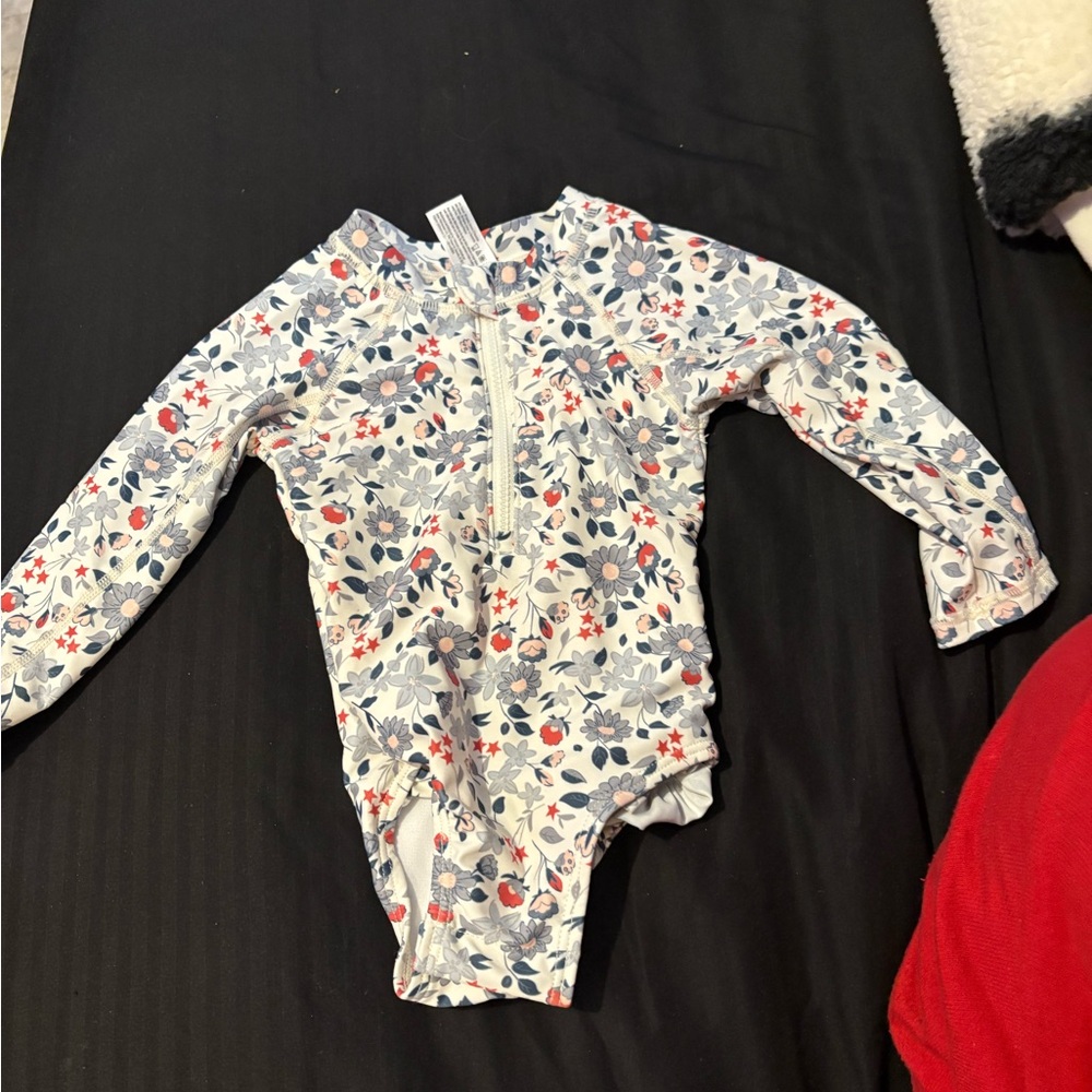 Charming Floral Long Sleeve Bathing suit